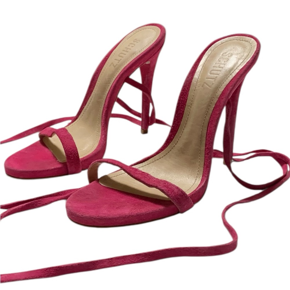Schutz Cloe Fuchsia Strappy Heels
